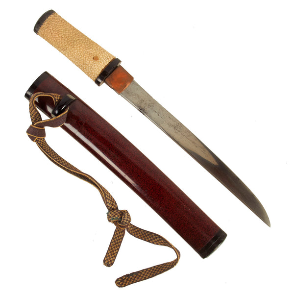 Original Japanese Edo Period Tanto Short Sword with Traditional 