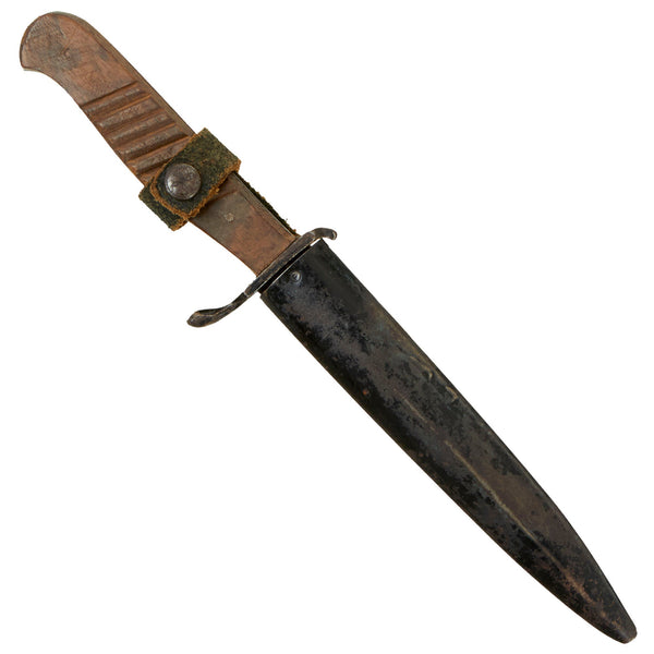 German Germany Antique WW1 Trench Fighting Knife w/ Scabbard