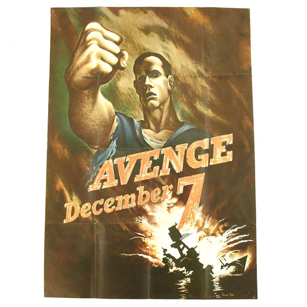 1942 Avenge December 7 Poster by Bernard Perlin Vintage Original Large –  Golden Age Posters