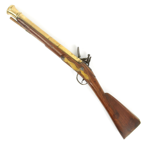 Original British Massive Flintlock Naval Blunderbuss by G. Haskins Dated  1758 – International Military Antiques