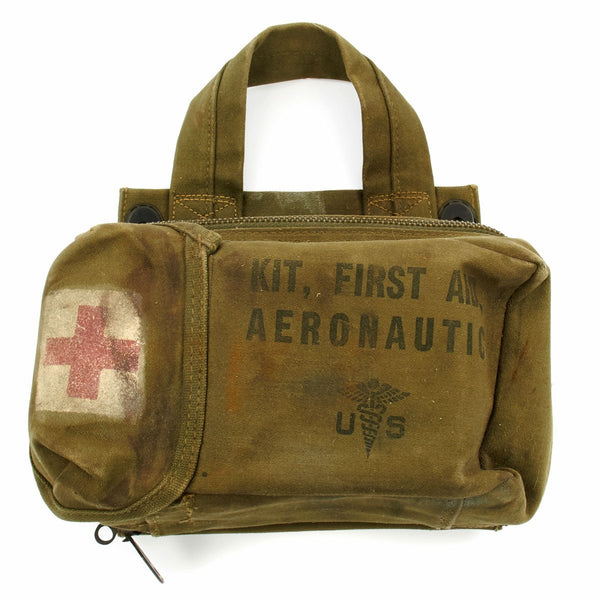 Original U.S. Vietnam War Aeronautic First Aid Kit with Medical Supplies