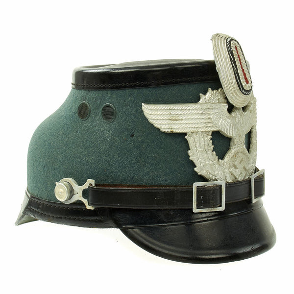 Original German WWII Late Pattern Metropolitan Police Shako by 