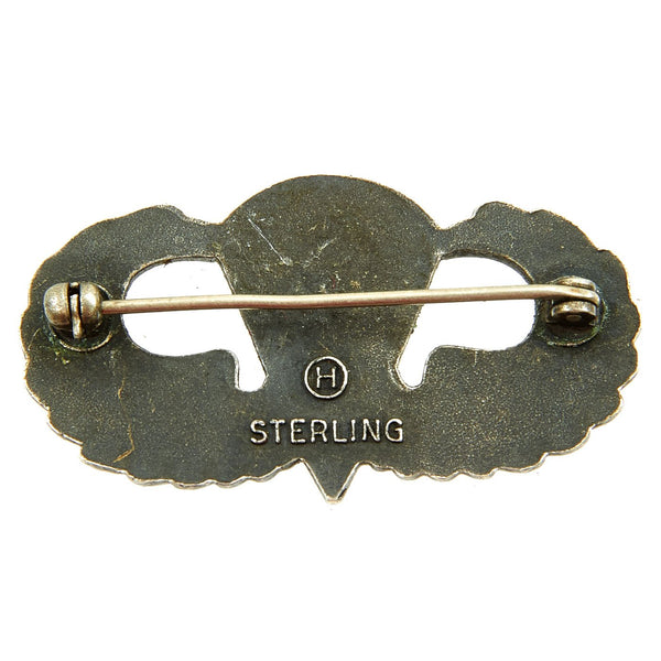 Original U.S. WWII Circle H Sterling Airborne Jump Wings - Pin