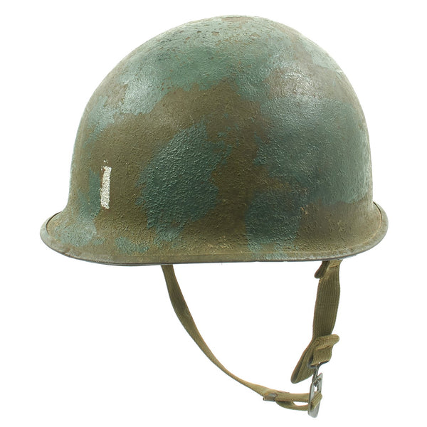 Original U.S. WWII Officer Camouflage M1 Helmet by Schlueter with