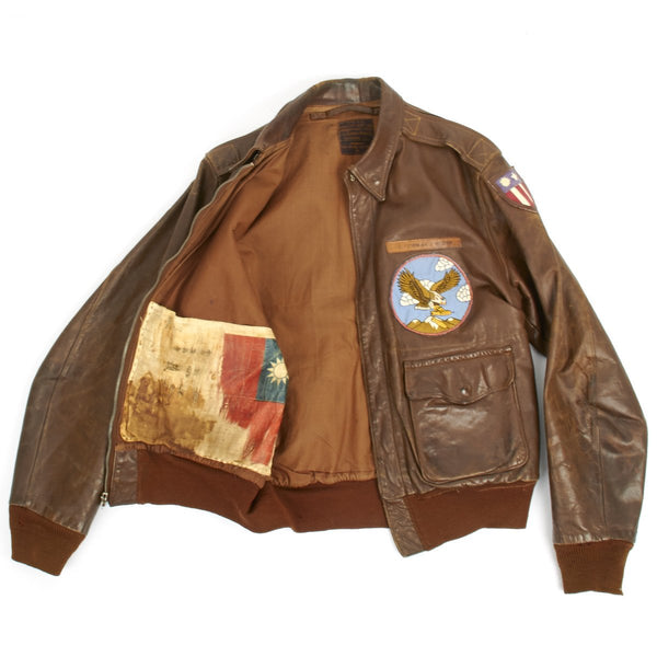 Original U.S. WWII B-25 Bomber Named A-2 Flight Jacket 22nd