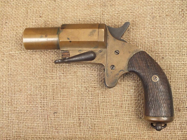 WW1 French Brass Flare Pistol 1917 – Canadian Soldier Militaria