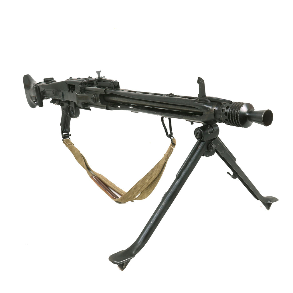 Original German WWII MG 42 Display Machine Gun by MAGET with 1944 Dated Bipod and Replica Sling - made in 1944 Original Items