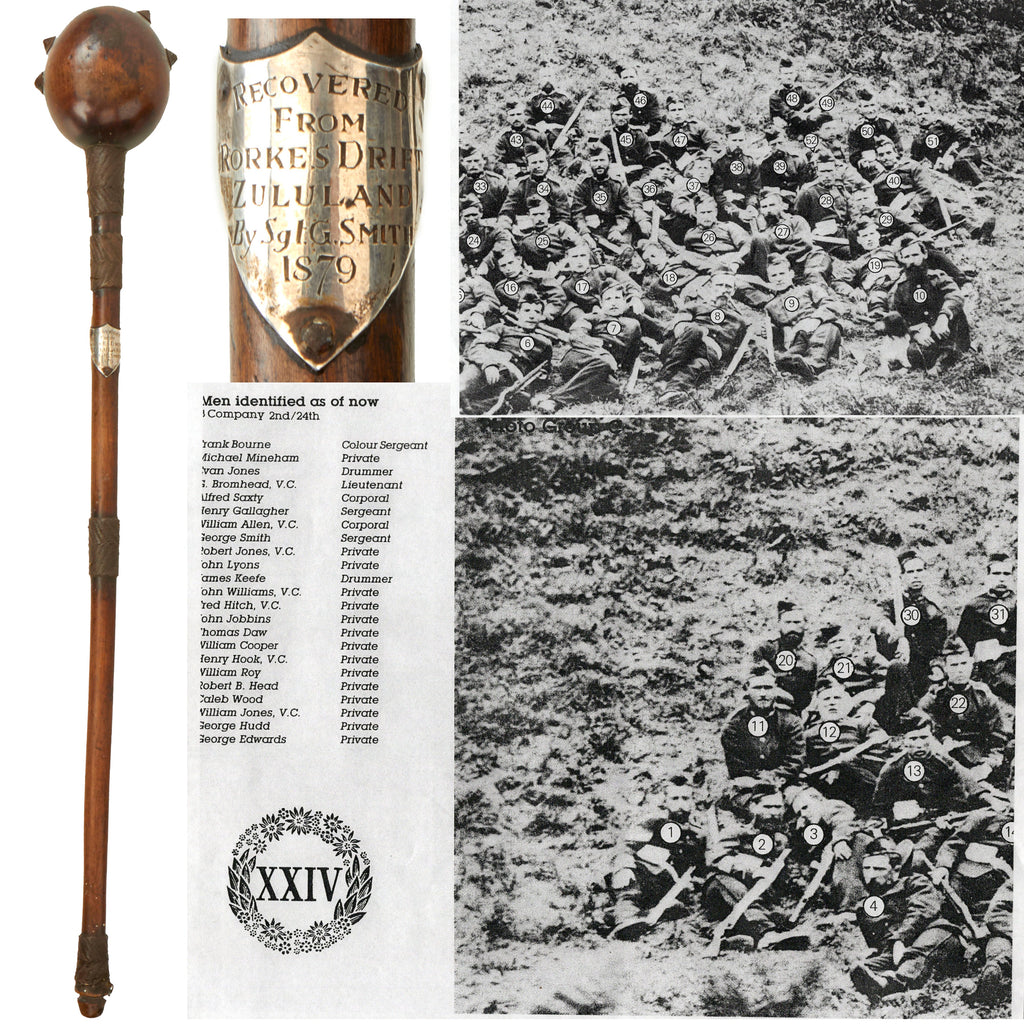 Original Anglo-Zulu War Battle of Rorke’s Drift Knobkerrie War Club Recovered by Sergeant George Smith, B Company, 2nd Battalion, 24th Regiment of Foot in 1879 Original Items