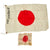 Original Japanese WWII Hand Painted Cloth Good Luck Flag (26” x 38”) and 1946 Souvenir Flag (10½” x 13”) - 2 Items