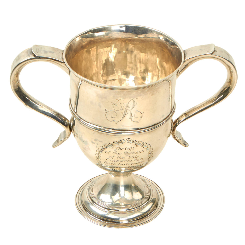 Original British Silver Trophy Goblet Presented to Captain Thomas Robertson of Cirencester (1795 EIC Ship) by Owners Original Items