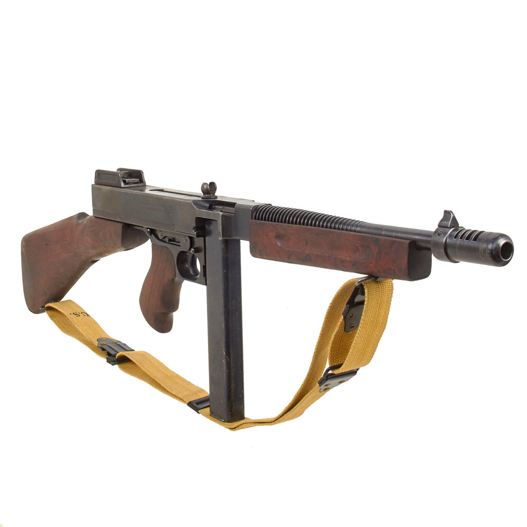 Original U.S. WWII Thompson M1928A1 Display Submachine Gun Serial NO.S-308354 - Original WW2 Parts Original Items