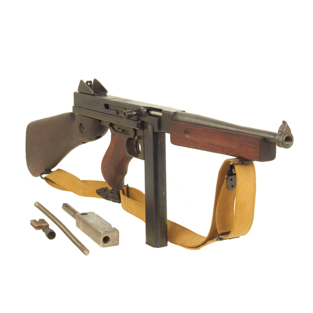 Original U.S. WWII Thompson M1A1 Display Submachine Gun by Auto Ordnance Serial 253744 with Internal Components Original Items