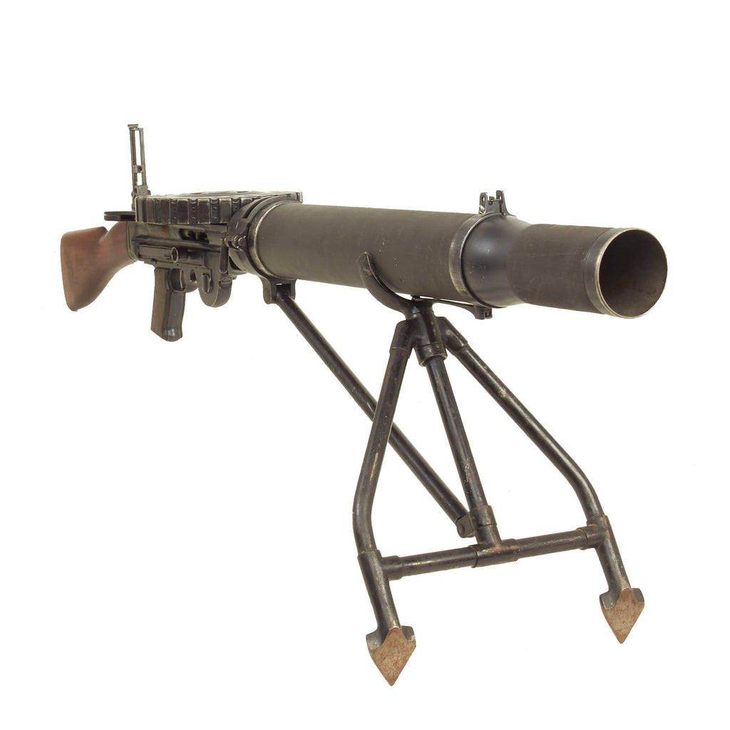 Original British WWI U.S. Made Savage .303 Lewis Gun Display Light Machine Gun with Field Mount Original Items
