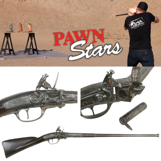 Original British Queen Anne Early 18th Century Engraved Gold Inlay Side Swing Breech Loading Flintlock Rifle with Removable Steel Cartridge - As Seen on History Channel Pawn Stars Original Items