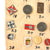 Original German WWII American G.I. Tinnie & Badge Display Sheet - 42 Pieces Total Original Items