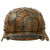 Original German WWII M40 Refurbished Battle of Kursk "Turtle Shell" Camouflage Chicken Wire Helmet - Stamped EF66