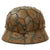 Original German WWII M40 Refurbished Battle of Kursk "Turtle Shell" Camouflage Chicken Wire Helmet - Stamped EF66