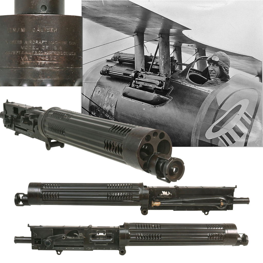 Original U.S. WWI Model 1918 Colt Vickers Aircraft Display Machine Gun Serial VAC V4893 with Synchronizing Gear - Balloon Buster