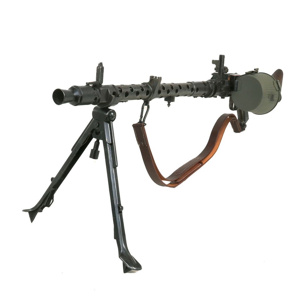 Original German WWII MG 34 Display Machine Gun by Waffenwerke Brünn with Basket Belt Carrier & Replica Sling - dated 1944 Original Items