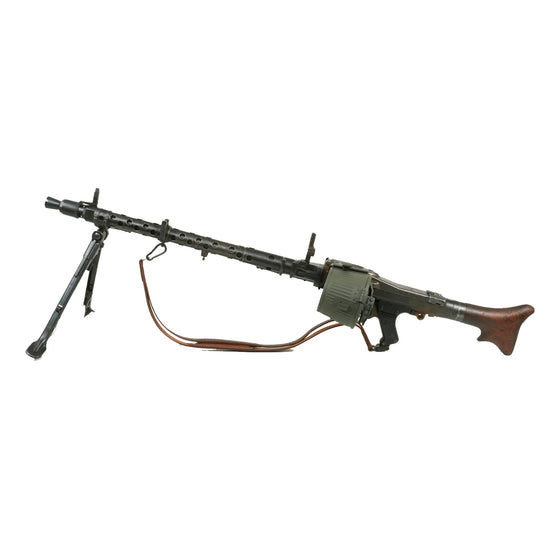 Original German WWII MG 34 Display Machine Gun by Waffenwerke Brünn with Basket Belt Carrier & Replica Sling - dated 1944 Original Items