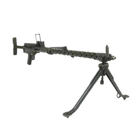 Original German WWII MG 13 Display Light Machine Gun with Bipod and Magazine - Maschinengewehr 13