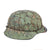 Original German WWII M40 Refurbished Battle of Kursk SS Sawdust Textured Camouflage Helmet - Stamped SE66