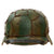 Original German WWII M40 Refurbished Battle of Kursk SS "Watermelon" Camouflage Helmet - Stamped EF66