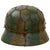 Original German WWII M40 Refurbished Battle of Kursk SS "Watermelon" Camouflage Helmet - Stamped EF66