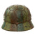 Original German WWII M40 Refurbished SS Battle of Kharkov Chicken Wire Striped Camouflage Helmet - Stamped EF66