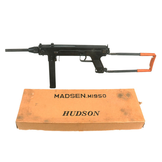 Danish Madsen M-50 Sub Machine Gun Plug Fire Replica by Hudson Toy Company of Japan with Original Box Original Items