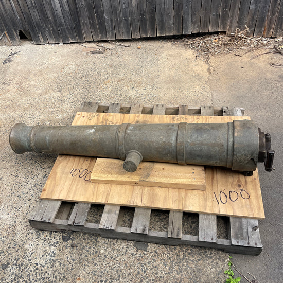 Original British 18th Century Bronze 6-Pounder Cannon Converted to Pattern 1895 Breech Loading Field Gun Original Items