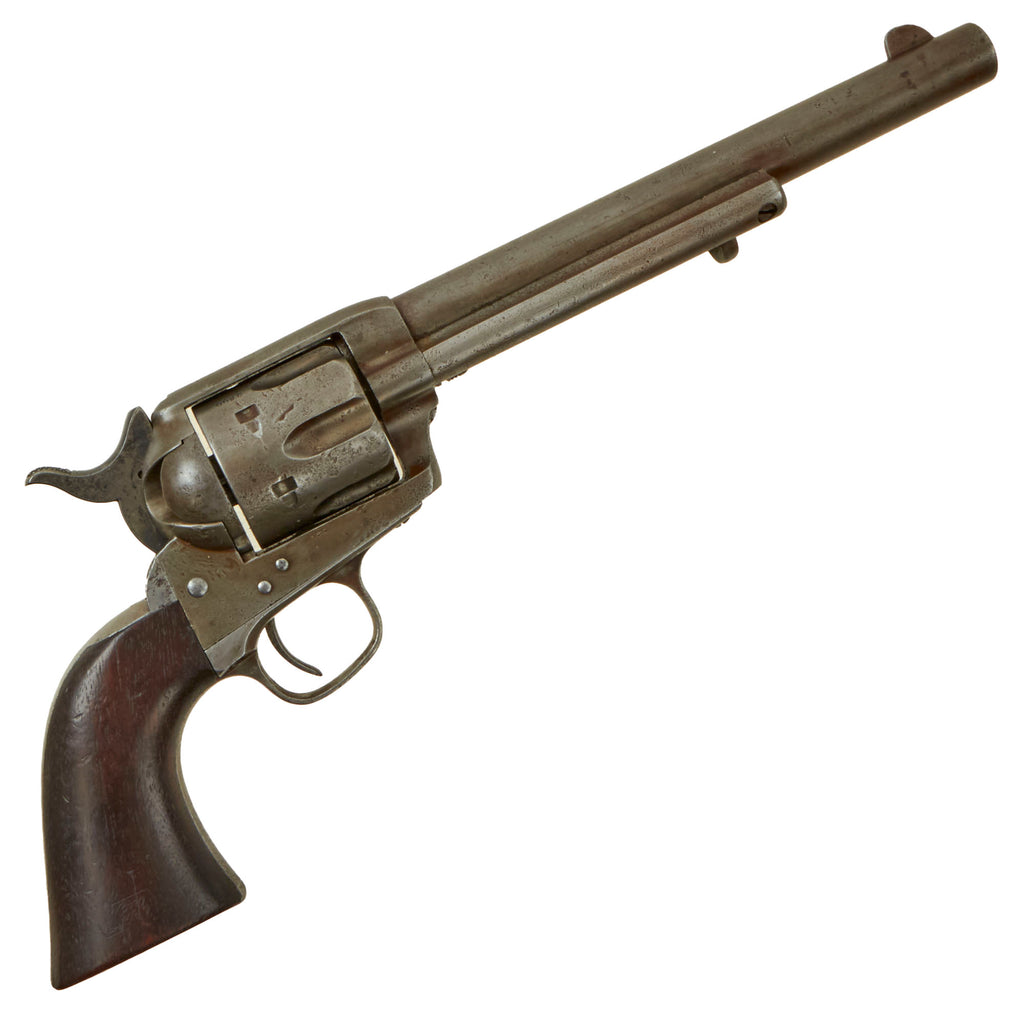 Original U.S. Surcharged Colt .45cal Single Action Army Cavalry Revolver Made in 1884 with 7 ½" Barrel and DFC Inspection Stamps - Matching Serial 113899