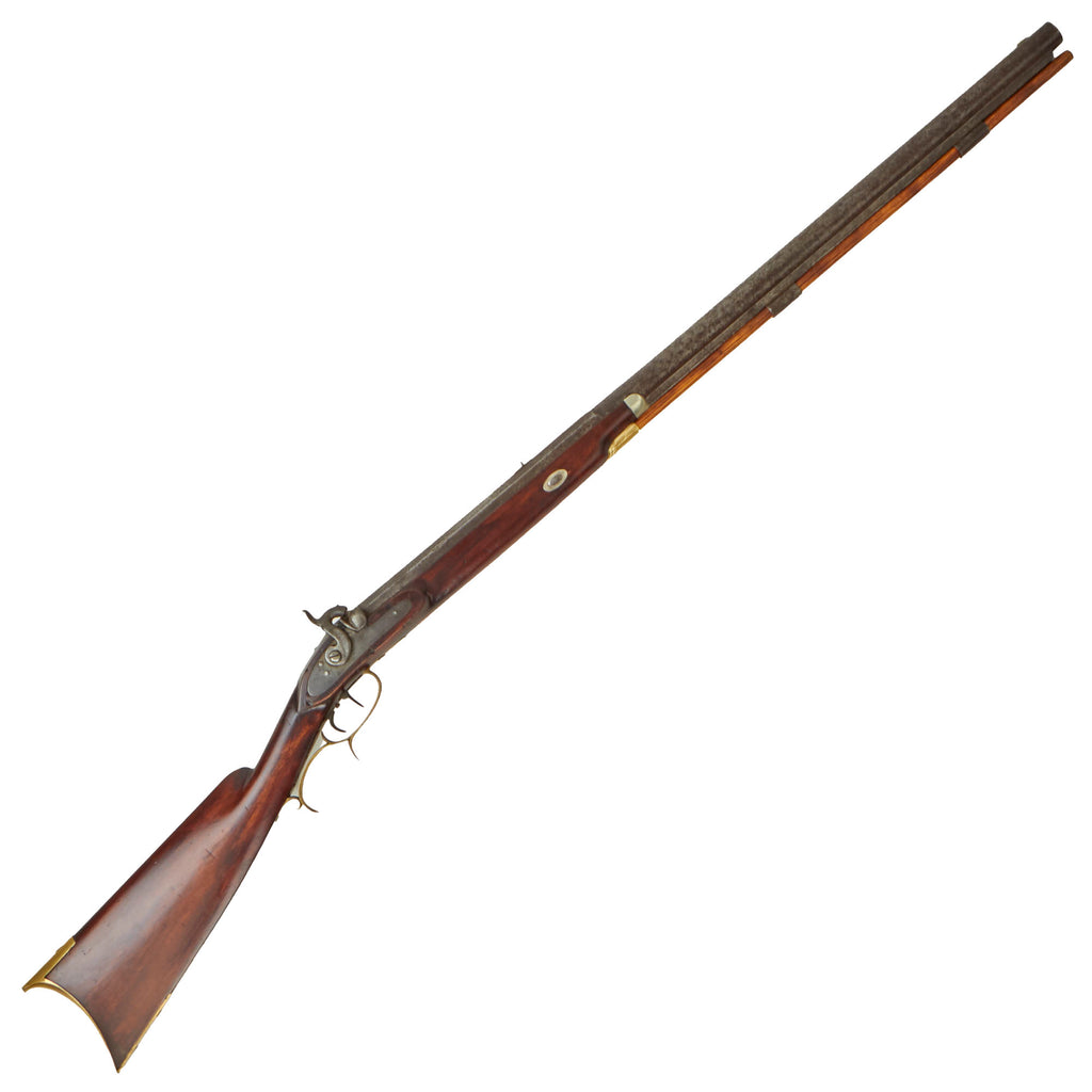 Original U.S. Large Bore Half-Stocked Percussion Hunting Rifle with Set Trigger and Lock by Atkinson - circa 1845 Original Items