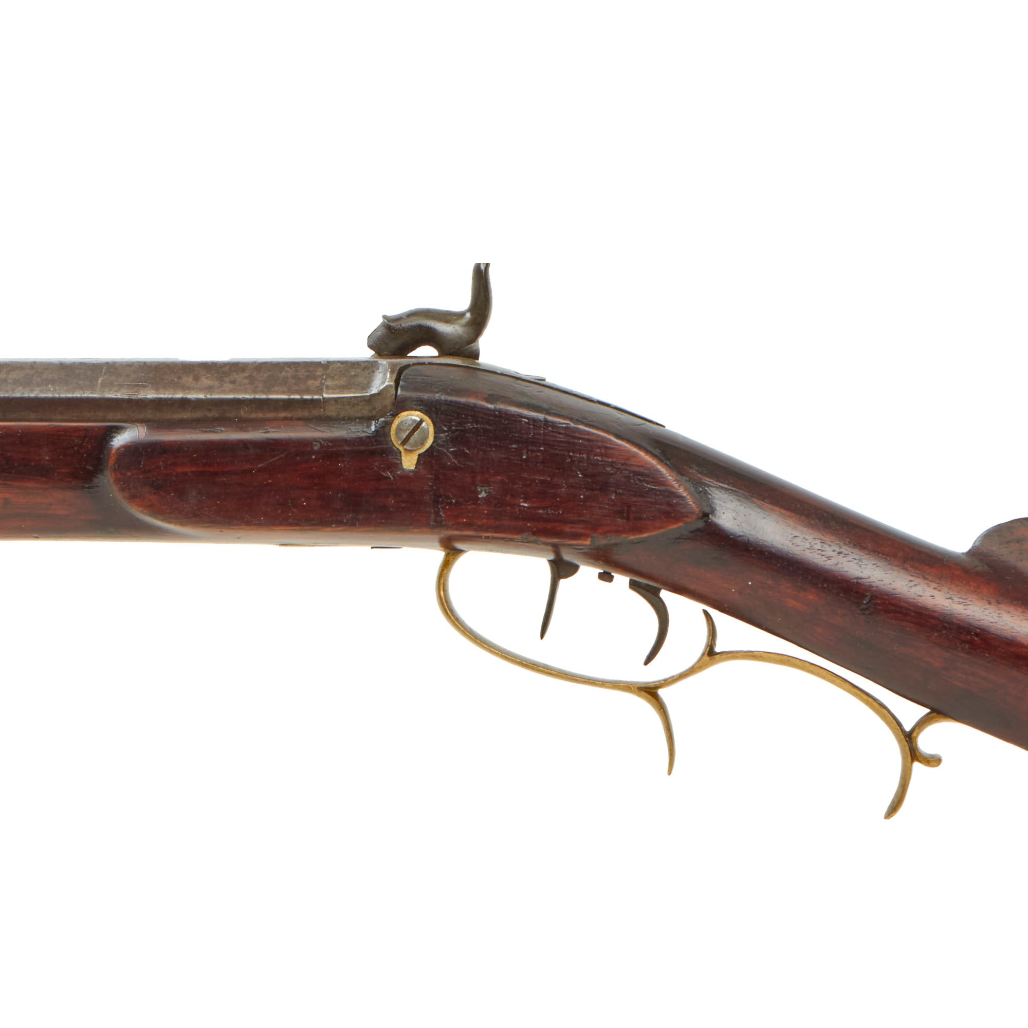 Original U.S. Large Bore Half-Stocked Percussion Hunting Rifle with Se ...