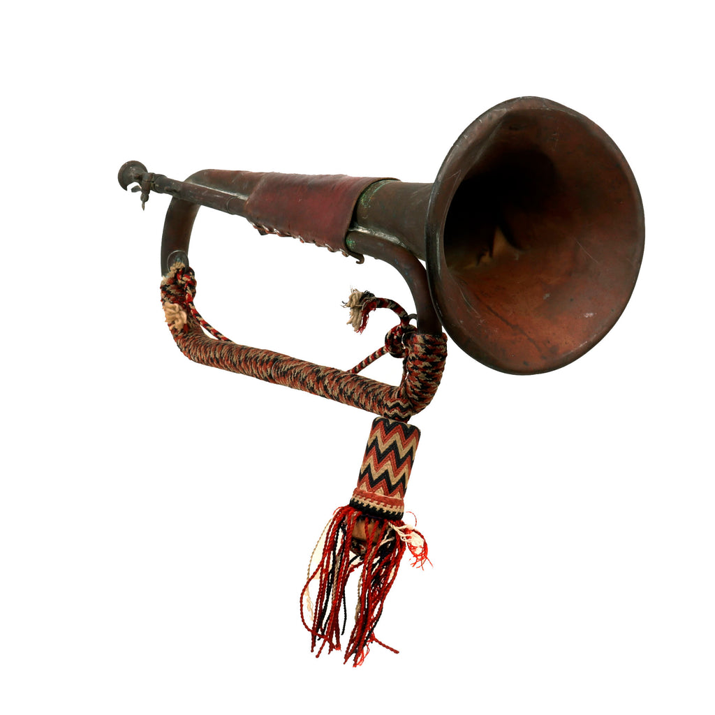 Original French Pre-WWI Clarion Bugle With Original Cords by Jérôme Thibouville-Lamy - Circa 1880-1910