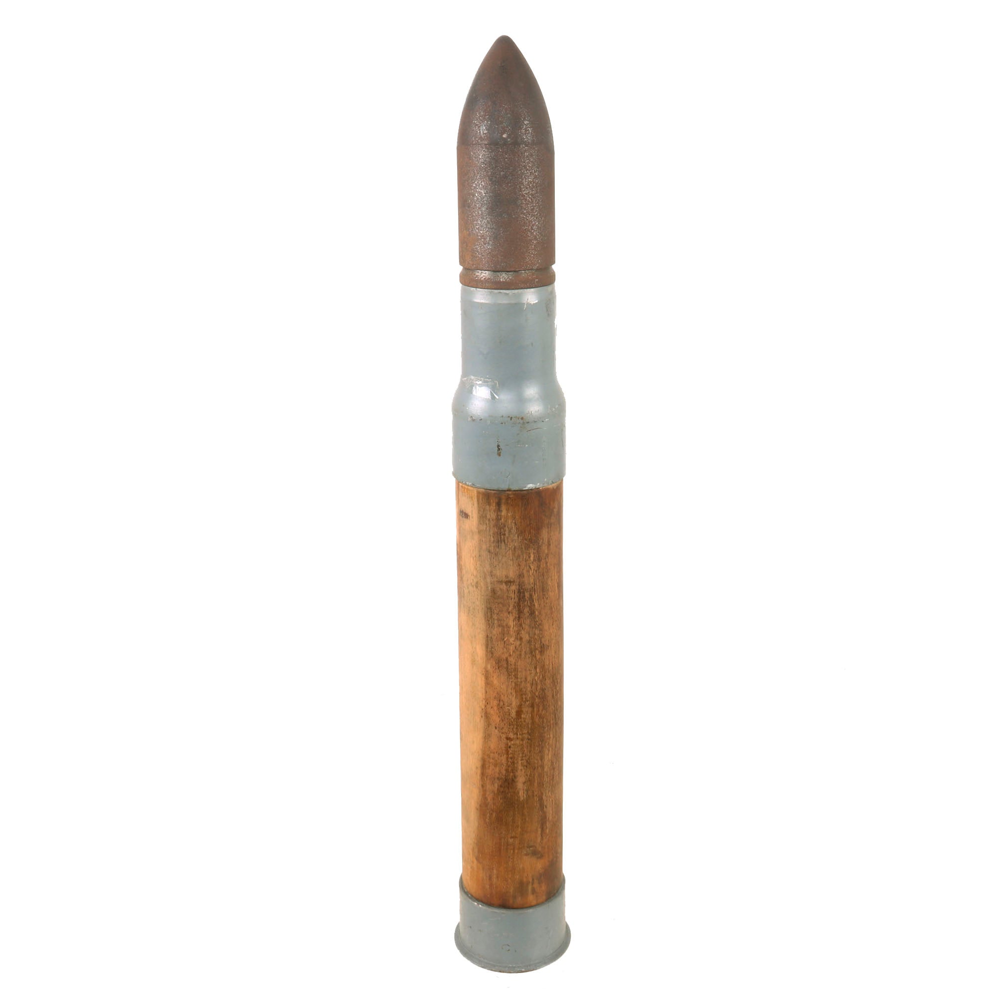 Original WWII U.S. Navy Gun 3 Inch Wooden MK6 Drill Round with Steel W ...