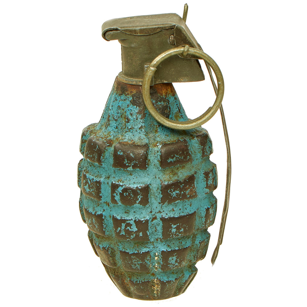Original U.S. WWII M21 Inert Practice Pineapple Fragmentation Training Hand Grenade Original Items