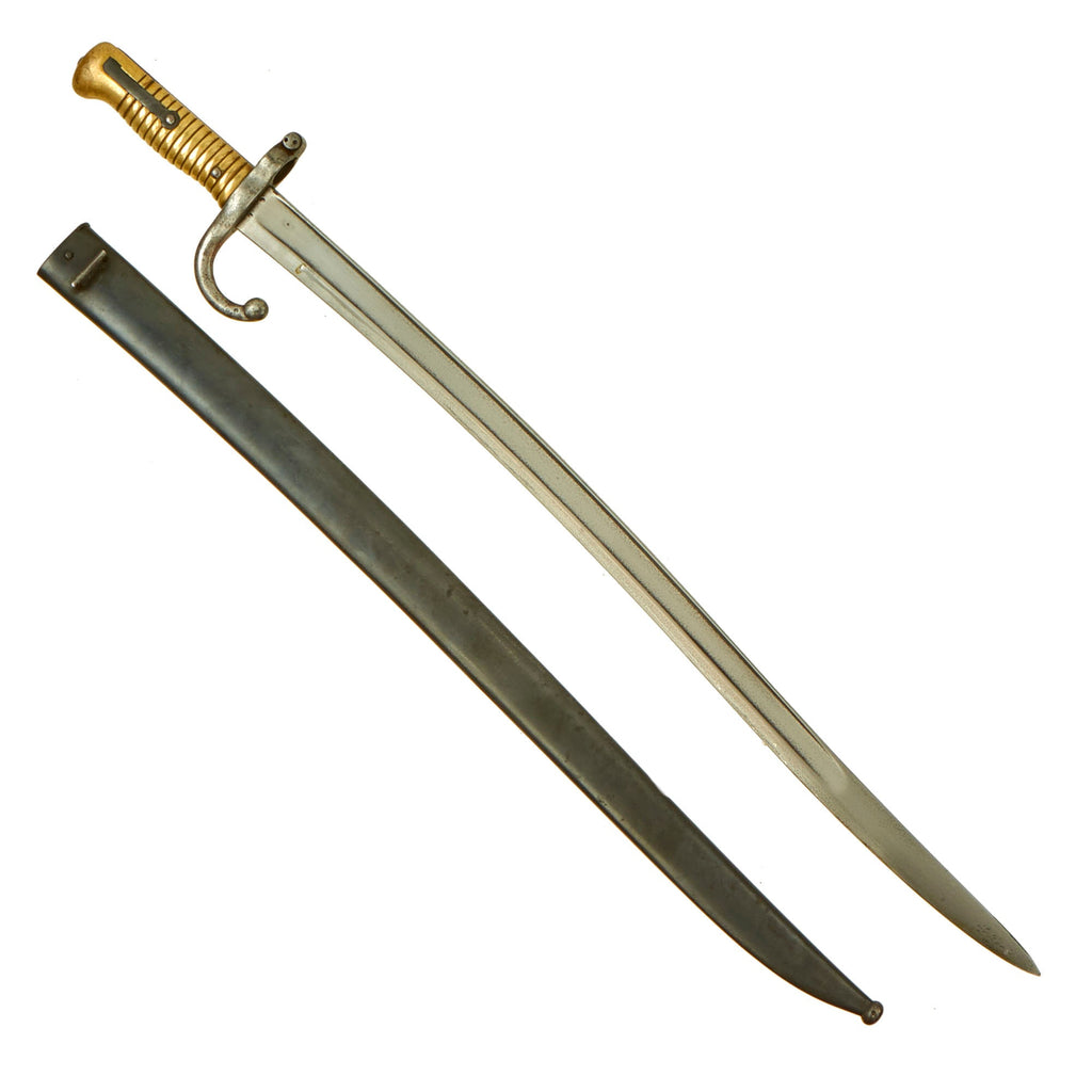 Original French M1866 Chassepot Saber Bayonet by St. Étienne with Scabbard - Matching Serial Original Items