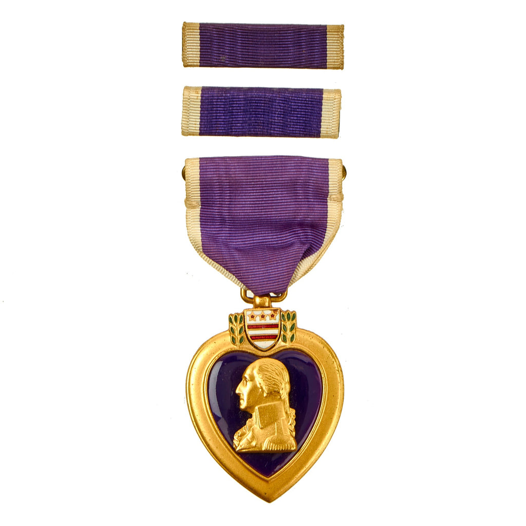 Original U.S. WWII Purple Heart Medal Set With Presentation Case and U ...