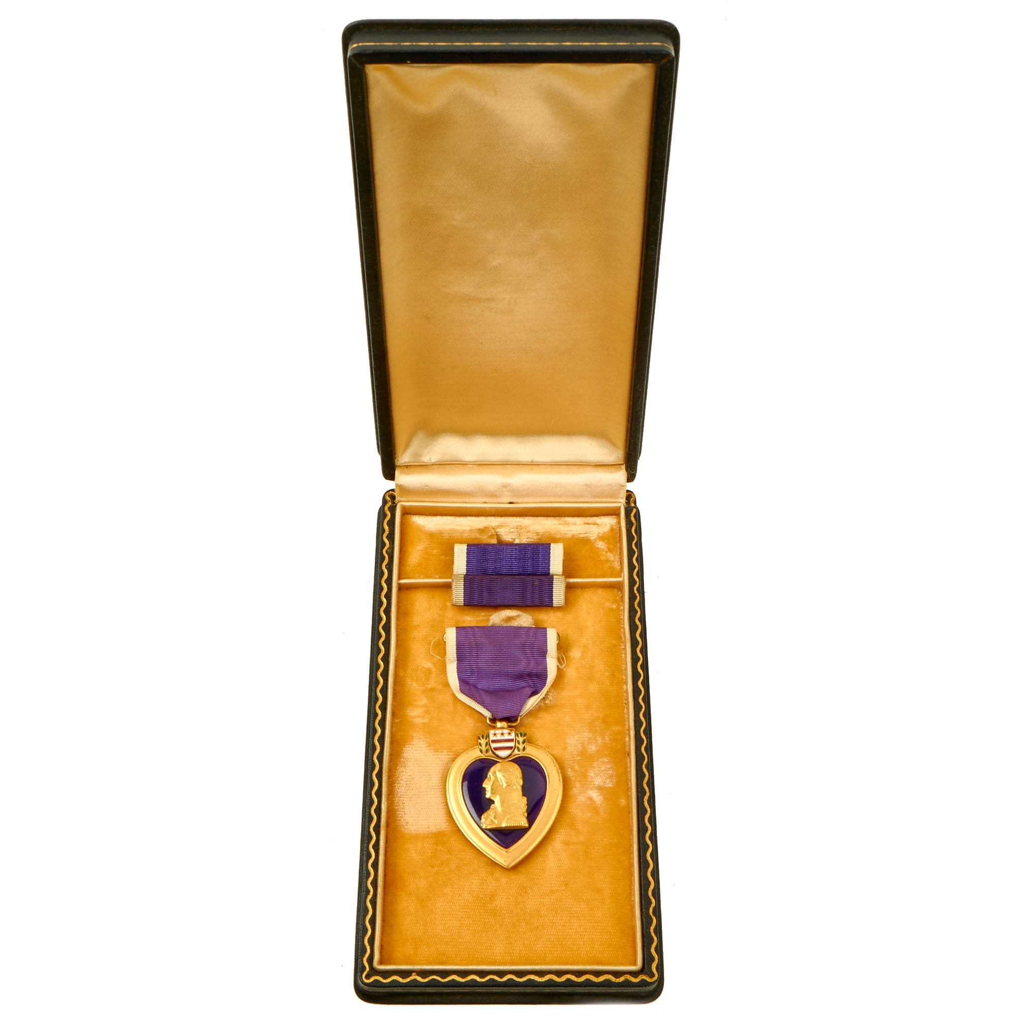 Original Us Wwii Purple Heart Medal Set With Presentation Case And U International Military 4805