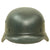 Original German WWII Civic Beaded M40 Steel Helmet - Repainted with Post War Liner - ET64 Original Items