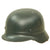 Original German WWII Civic Beaded M40 Steel Helmet - Repainted with Post War Liner - ET64 Original Items