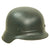 Original German WWII Civic Beaded M40 Steel Helmet - Repainted with Post War Liner - ET64 Original Items