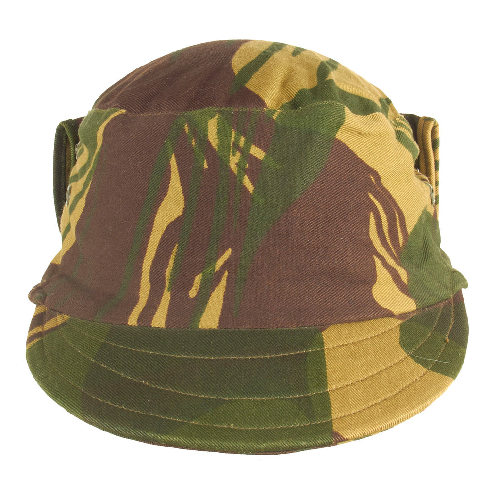 Original Rhodesian Bush War Era Unissued Rhodesian Brushstroke Camouflage Pattern Keko (Swallowtail) Patrol Cap With Neck Protector - Size 7 Original Items