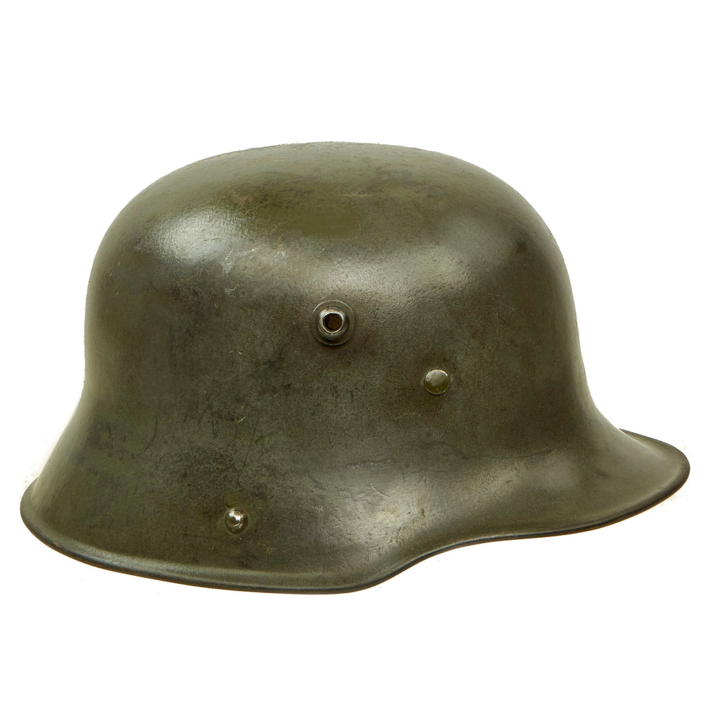 Original Imperial German WWI M16 Stahlhelm Helmet with Liner & Chinstrap - marked "Bell" L64 Original Items