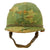 Original U.S. Vietnam War M1-C Paratrooper Helmet with Reversible Mitchell Camouflage Cover Original Items