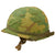 Original U.S. Vietnam War M1-C Paratrooper Helmet with Reversible Mitchell Camouflage Cover Original Items