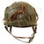 Original WWII U.S. Late War Produced Netted With Scrim M-1C Paratrooper Helmet With Westinghouse Jump Liner - Named To 1st Lieutenant George Santiago Original Items