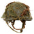 Original WWII U.S. Late War Produced Netted With Scrim M-1C Paratrooper Helmet With Westinghouse Jump Liner - Named To 1st Lieutenant George Santiago Original Items