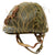 Original WWII U.S. Late War Produced Netted With Scrim M-1C Paratrooper Helmet With Westinghouse Jump Liner - Named To 1st Lieutenant George Santiago Original Items